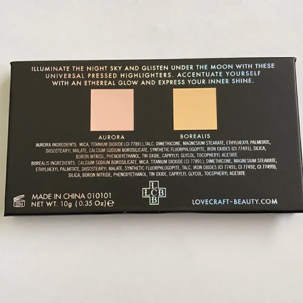 Lovecraft beauty highlighter palette